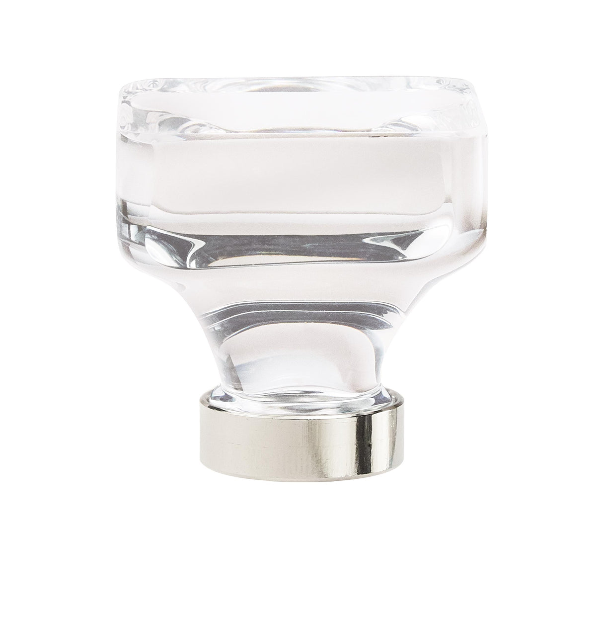 Amerock BP36653CPN 1-3/8" (35 mm) Square Glacio Crystal Cabinet Knob Bright Nickel Finish