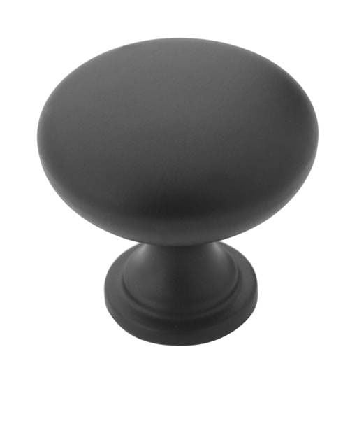 Amerock BP53005FB 1-1/4" (32 mm) Diameter Allison Value Cabinet Knob Flat Black Finish
