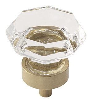 Amerock BP55268CBBZ 1-5/16" (33 mm) Diameter Traditional Classics Cabinet Knob Crystal / Golden Champagne Finish