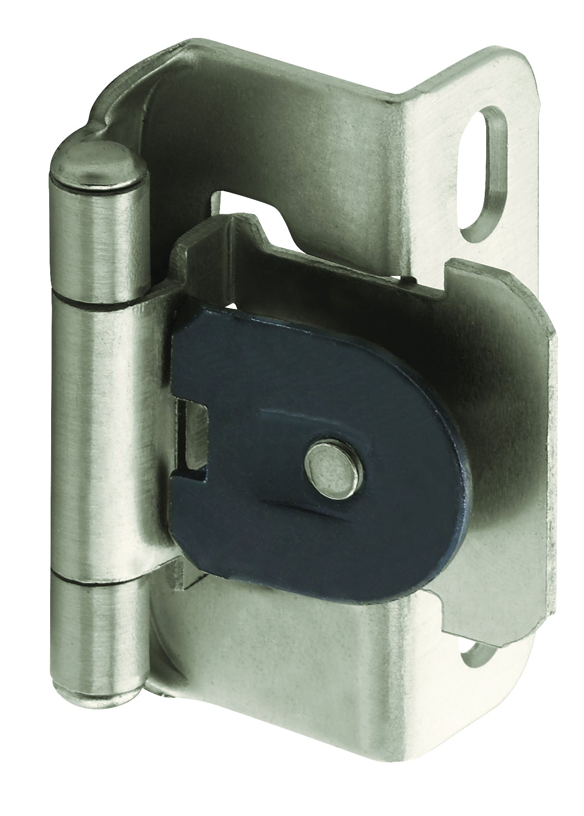 Amerock BPR8719G10 1/2" (13 mm) Overlay Single Demountable Partial Wrap Cabinet Hinge 2 Pack Satin Nickel Finish