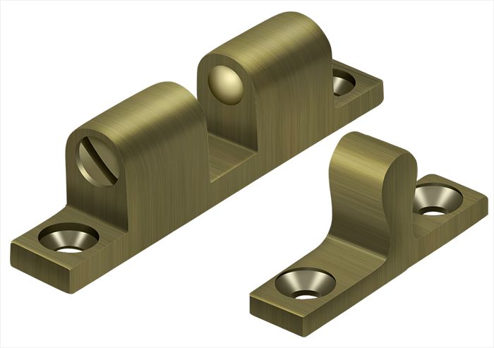 Deltana BTC10U5 Ball Tension Catch 1-4/5" x 3/10"; Antique Brass Finish Main image