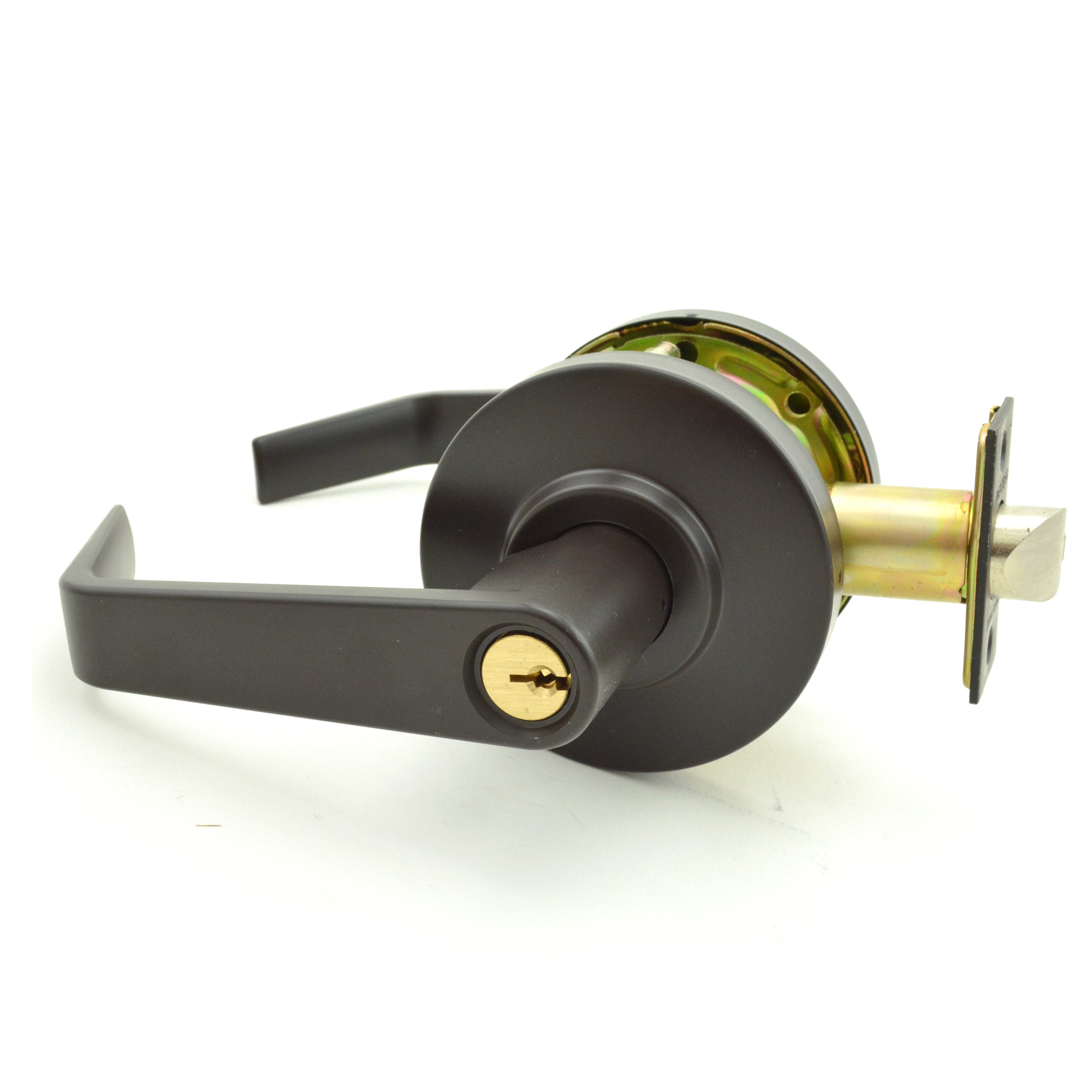 Dexter Commercial C2000CLENTRR613KDC Entry / Office Grade 2 Regular Lever Clutching Cylindrical Lock with C Keyway; 2-3/4" Backset; and ANSI Strike Oil Rubbed Bronze Finish Main image