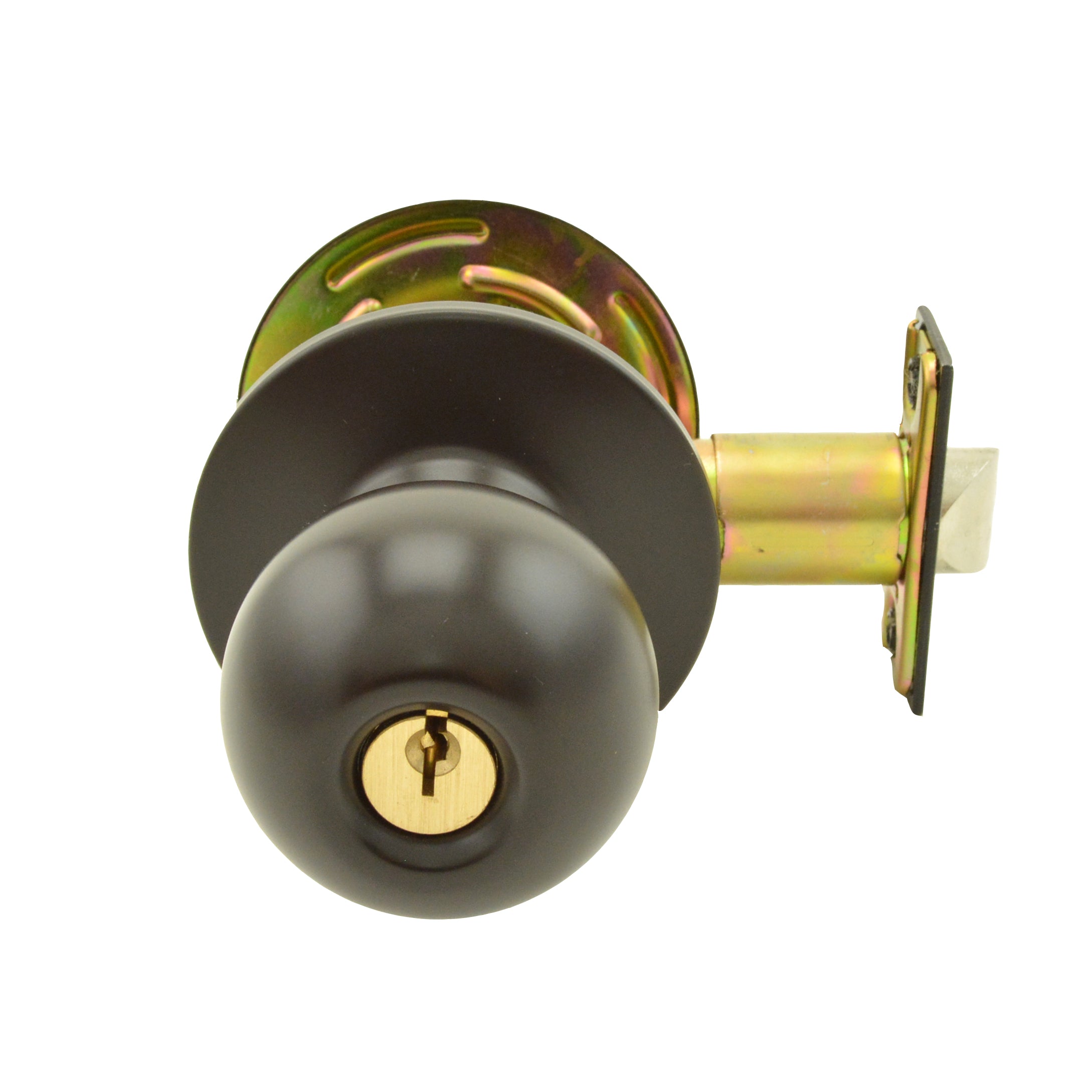 Dexter Commercial C2000CLRMB613KDC Classroom Grade 2 Ball Knob Non Clutching Cylindrical Lock with C Keyway; 2-3/4" Backset; and ANSI Strike Oil Rubbed Bronze Finish Main image