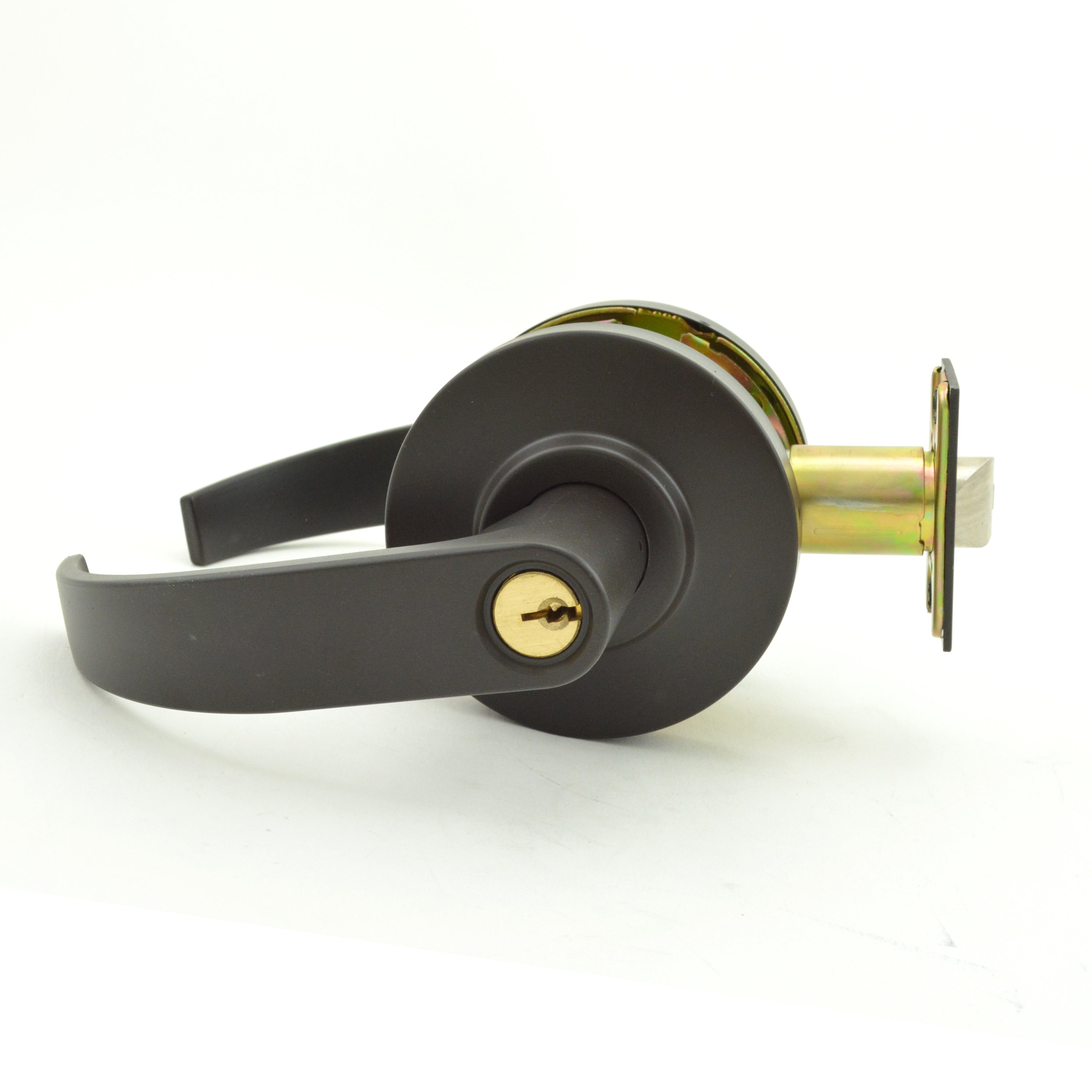 Dexter Commercial C2000ENTRC613KDC Entry / Office Grade 2 Curved Lever Non Clutching Cylindrical Lock with C Keyway; 2-3/4" Backset; and ANSI Strike Oil Rubbed Bronze Finish Main image