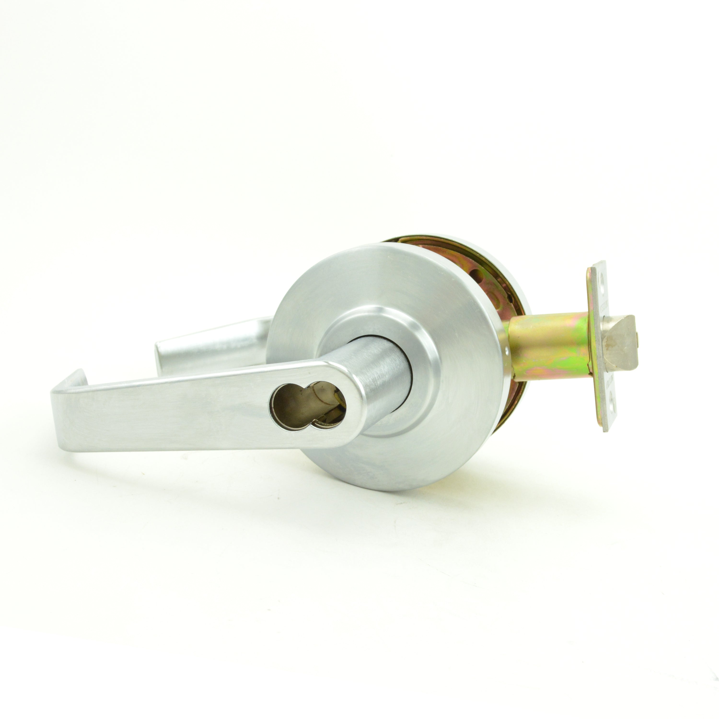 Dexter Commercial C2000ENTRR626SFIC Entry / Office Grade 2 Regular Lever Non Clutching Cylindrical Lock with Small Format IC Prep; 2-3/4" Backset; and ANSI Strike Satin Chrome Finish