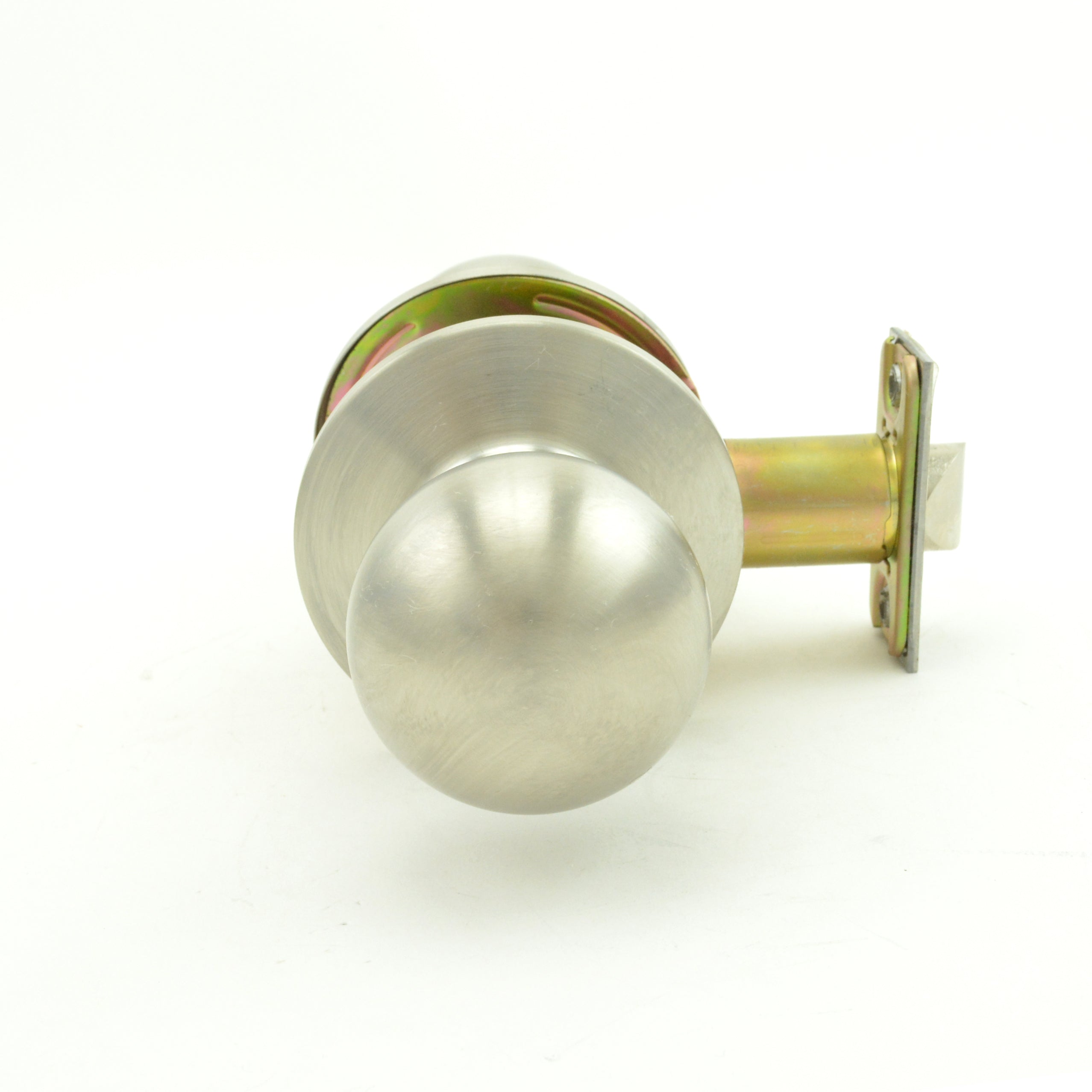 Dexter Commercial C2000PASSB630 Passage Grade 2 Ball Knob Non Clutching Cylindrical Lock with 2-3/4" Backset and ANSI Strike Satin Stainless Steel Finish Main image