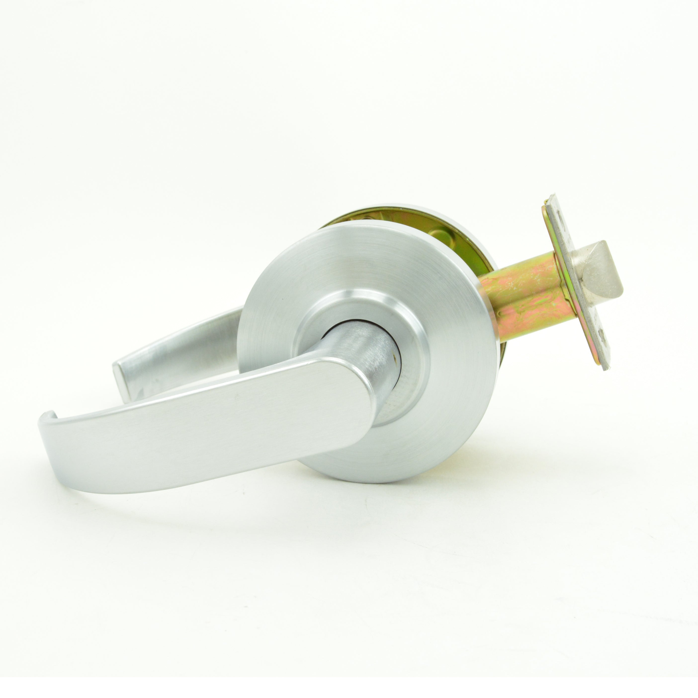 Dexter Commercial C2000PASSC626 Passage Grade 2 Curved Lever Non Clutching Cylindrical Lock with 2-3/4" Backset and ANSI Strike Satin Chrome Finish Main image