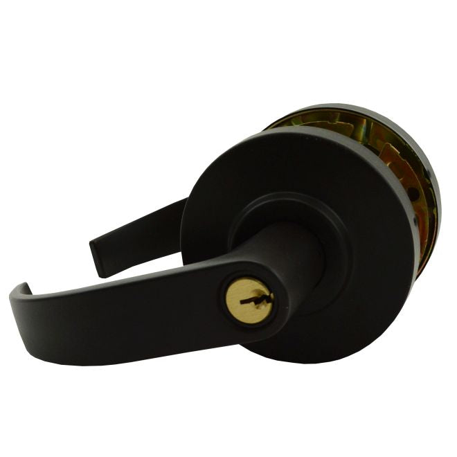 Dexter Commercial C2000STRMC613KDC Storeroom Grade 2 Curved Lever Non Clutching Cylindrical Lock with C Keyway; 2-3/4" Backset; and ANSI Strike Oil Rubbed Bronze Finish Main image