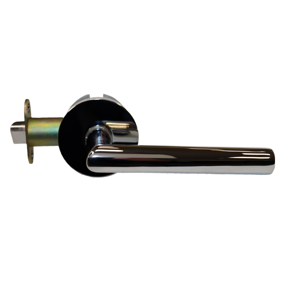 Emtek C5109STUUS26 Stuttgart Lever 2-3/8" Backset Passage with Disk Rose with CF Mechanism for 1-3/8" to 1-3/4" Door Polished Chrome Finish