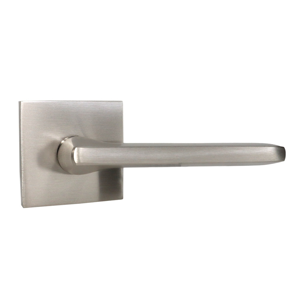 Emtek C5110HLOUS15 Helios Lever 2-3/8" Backset Passage with Square Rose with CF Mechanism for 1-3/8" to 1-3/4" Door Satin Nickel Finish Main image