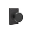 Emtek C5212ROUUS19 Round Knob 2-3/8" Backset Privacy with Modern Rectangular Rose with CF Mechanism for 1-3/8" to 1-3/4" Door Flat Black Finish