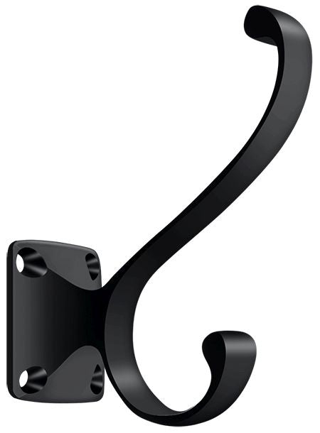 Deltana CAHH35U19 Heavy Duty, Coat and Hat Hook, Black Finish Main image
