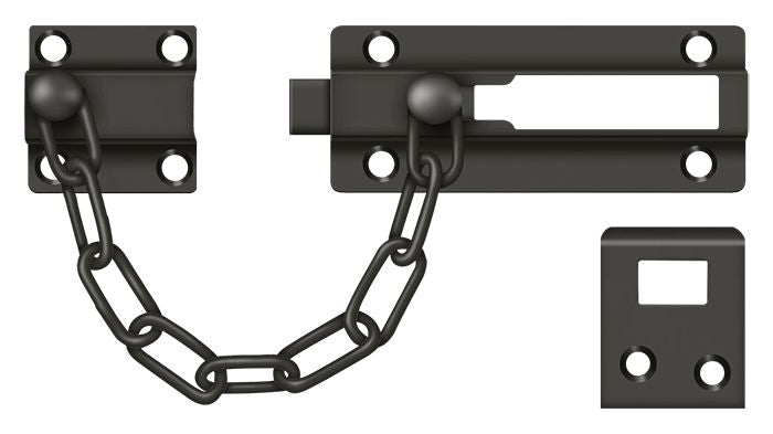 Deltana CDG35U10B Door Guard; Chain / Doorbolt; Oil Rubbed Bronze Finish Main image