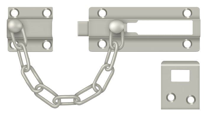 Deltana CDG35U15 Door Guard; Chain / Doorbolt; Satin Nickel Finish Main image