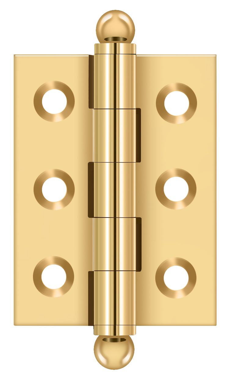 Deltana CH2015CR003 2" x 1-1/2" Hinge; with Ball Tips; Lifetime Brass Finish Main image