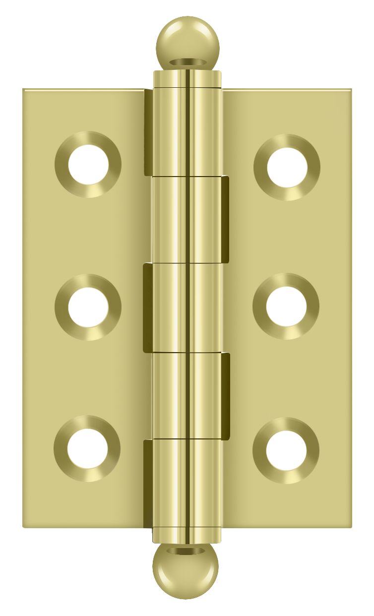 Deltana CH2015U3 2" x 1-1/2" Hinge; with Ball Tips; Bright Brass Finish Main image