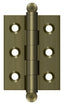 Deltana CH2015U5 2" x 1-1/2" Hinge; with Ball Tips; Antique Brass Finish