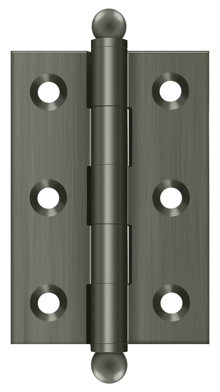 Deltana CH2517U15A 2-1/2" x 1-11/16" Hinge; with Ball Tips; Antique Nickel Finish Main image