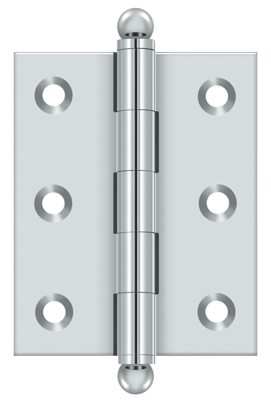 Deltana CH2520U26 2-1/2" x 2" Hinge; with Ball Tips; Bright Chrome Finish Main image