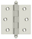 Deltana CH2525U14 2-1/2" x 2-1/2" Hinge; with Ball Tips; Bright Nickel Finish