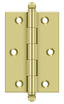 Deltana CH3020U3 3" x 2" Hinge; with Ball Tips; Bright Brass Finish