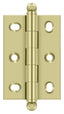 Deltana CHA2517U3-UNL 2-1/2" x 1-3/4" Adjustable with Ball Tips; Unlacquered Bright Brass Finish