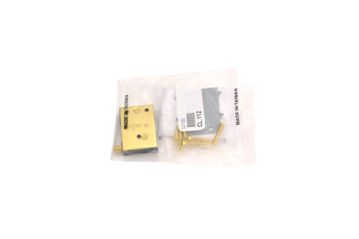 Ives Commercial CL113 Invisible Cabinet Latch Bright Brass Finish