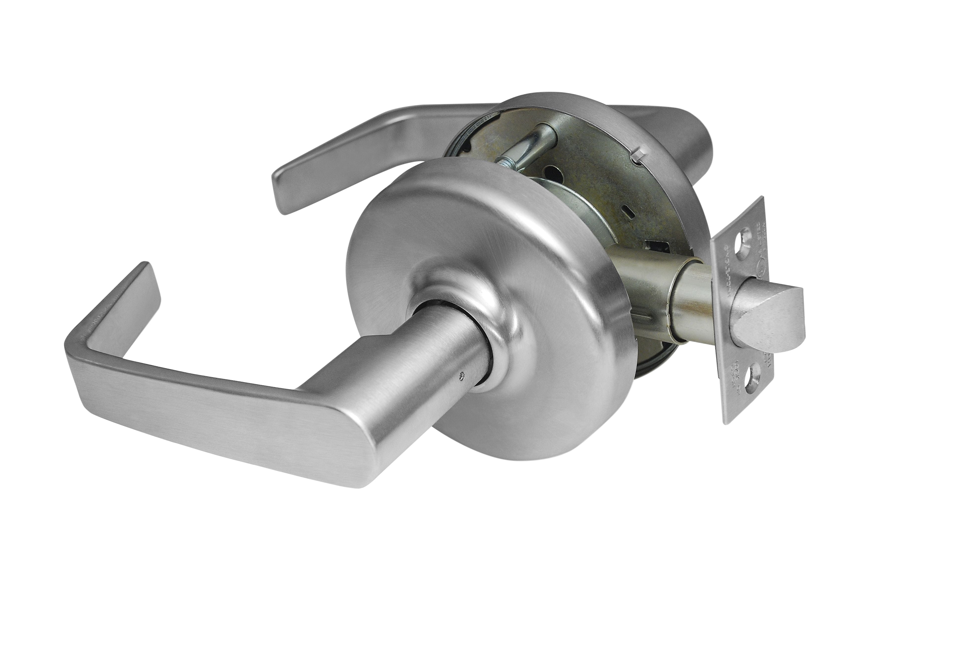 Corbin CL3810NZD626 Zinc Newport Lever and D Rose Passage Grade 2 Standard Duty Lever Lock Satin Chrome Finish Main image