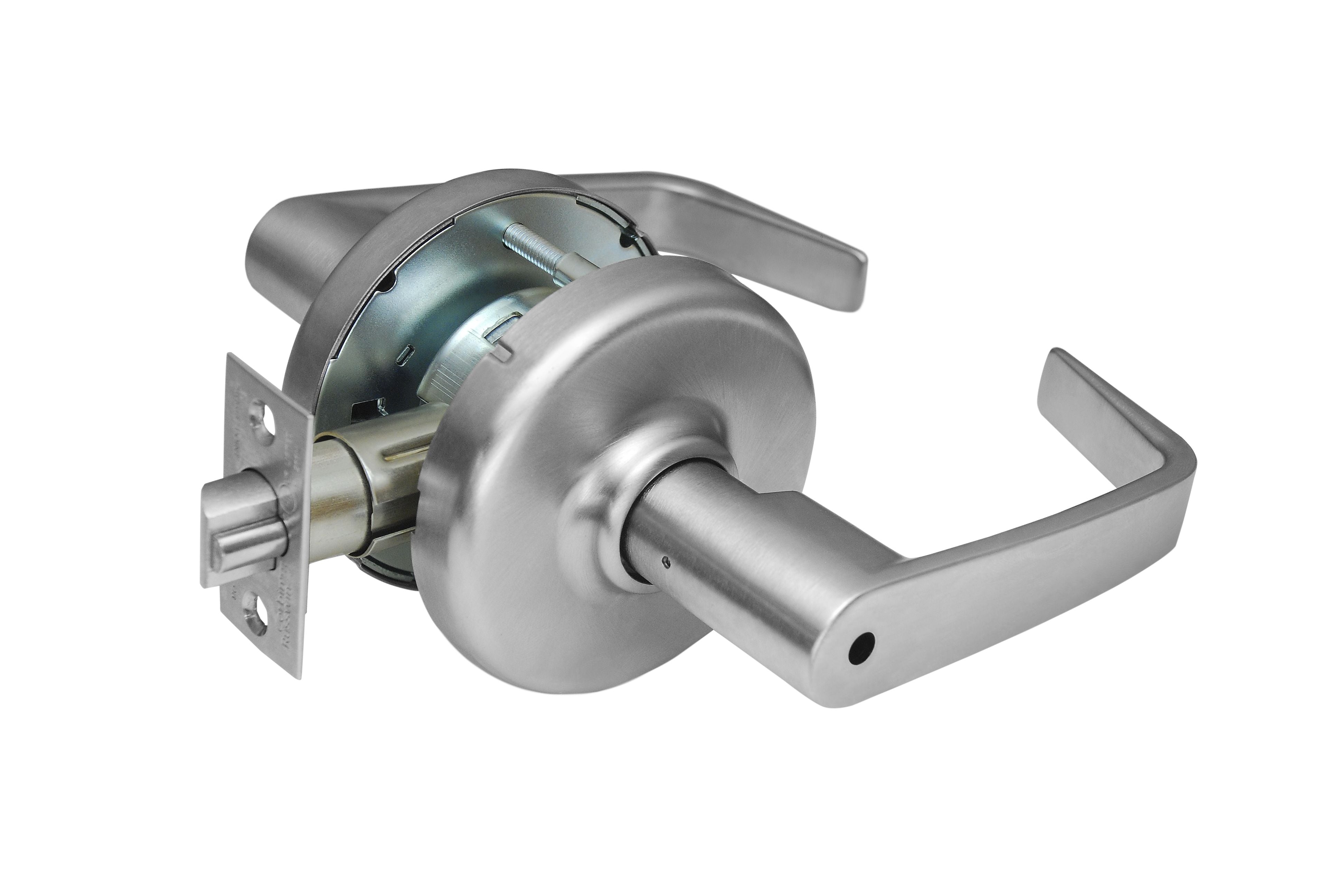 Corbin CL3820NZD626 Zinc Newport Lever and D Rose Privacy Grade 2 Standard Duty Lever Lock Satin Chrome Finish Main image