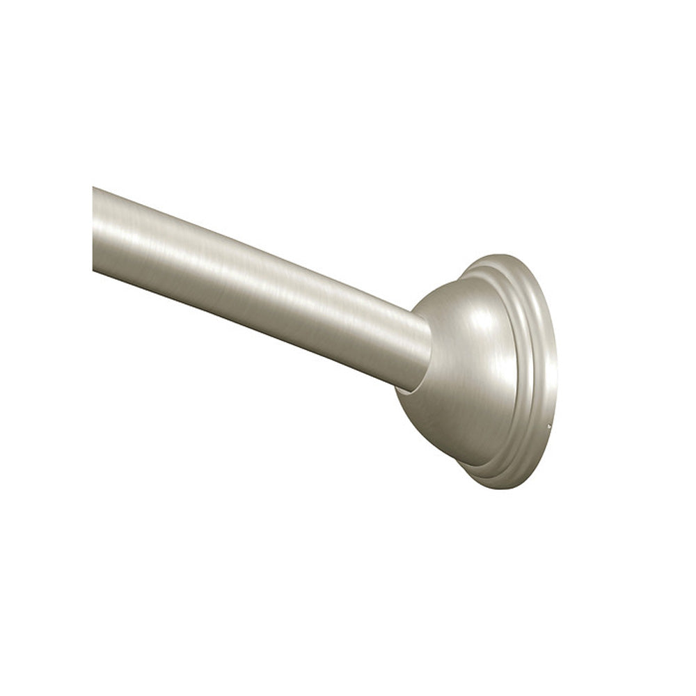 Moen CSR2160BN Adjustable Curved Shower Rod from 54" to 72" with Pivot Flange Brushed Nickel Finish