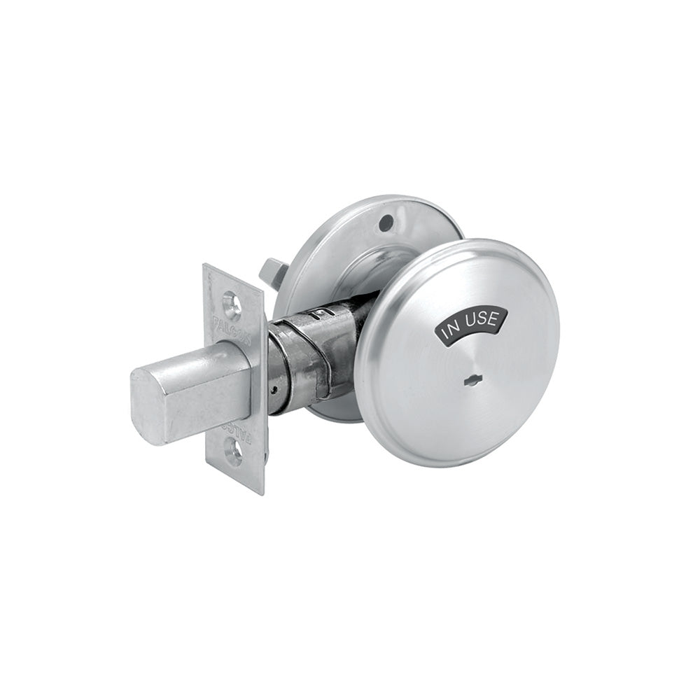 Falcon D271625 D200 Series Occupancy Indicator Deadbolt 30253 Latch 10094 Strike Bright Chrome Finish Main image