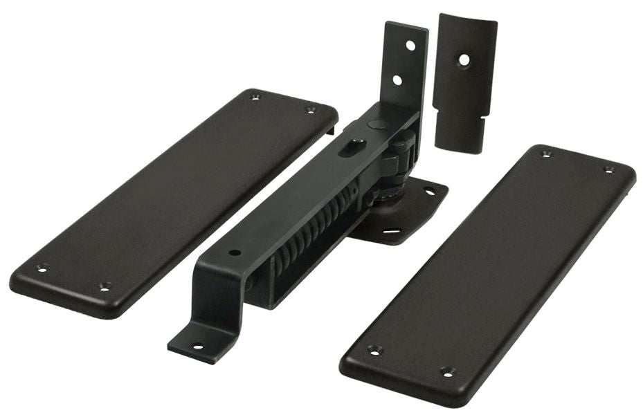 Deltana DASH95U10B Double Action Spring Pivot Floor Hinge with Solid Brass Cover Plates Oil Rubbed Bronze Finish