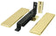 Deltana DASH95U3 Double Action Spring Pivot Floor Hinge with Solid Brass Cover Plates Bright Brass Finish
