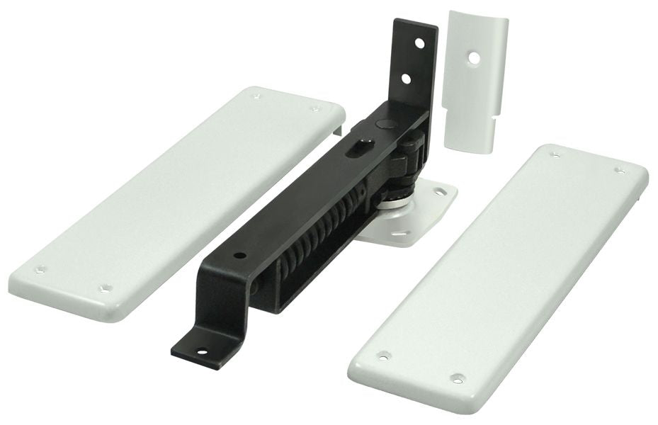 Deltana DASH95USP Double Action Spring Pivot Floor Hinge with Solid Brass Cover Plates Prime Coat Finish Main image