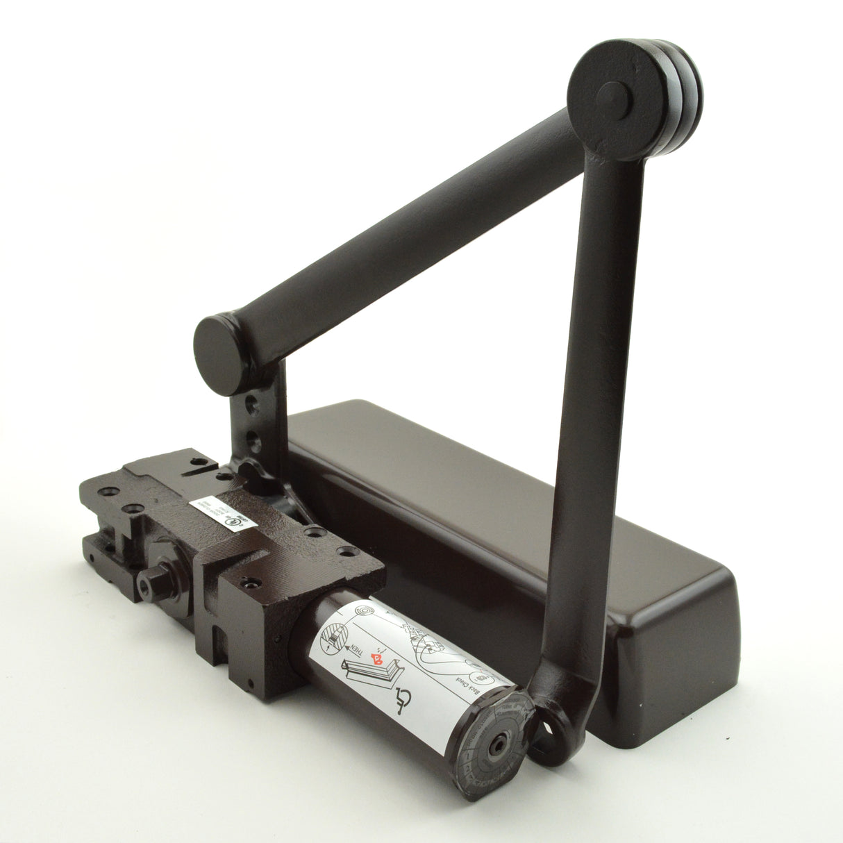 Dexter Commercial DCH4000STDFULLDSDKBRZ Heavy Duty Surface Mount Door Closer with Full Cover and Dead Stop Arm Dark Bronze Finish