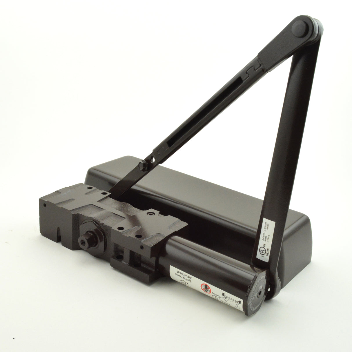 Dexter Commercial DCH4000STDFULLRWPADKBRZ Heavy Duty Surface Mount Door Closer with Full Cover and Regular Arm Dark Bronze Finish
