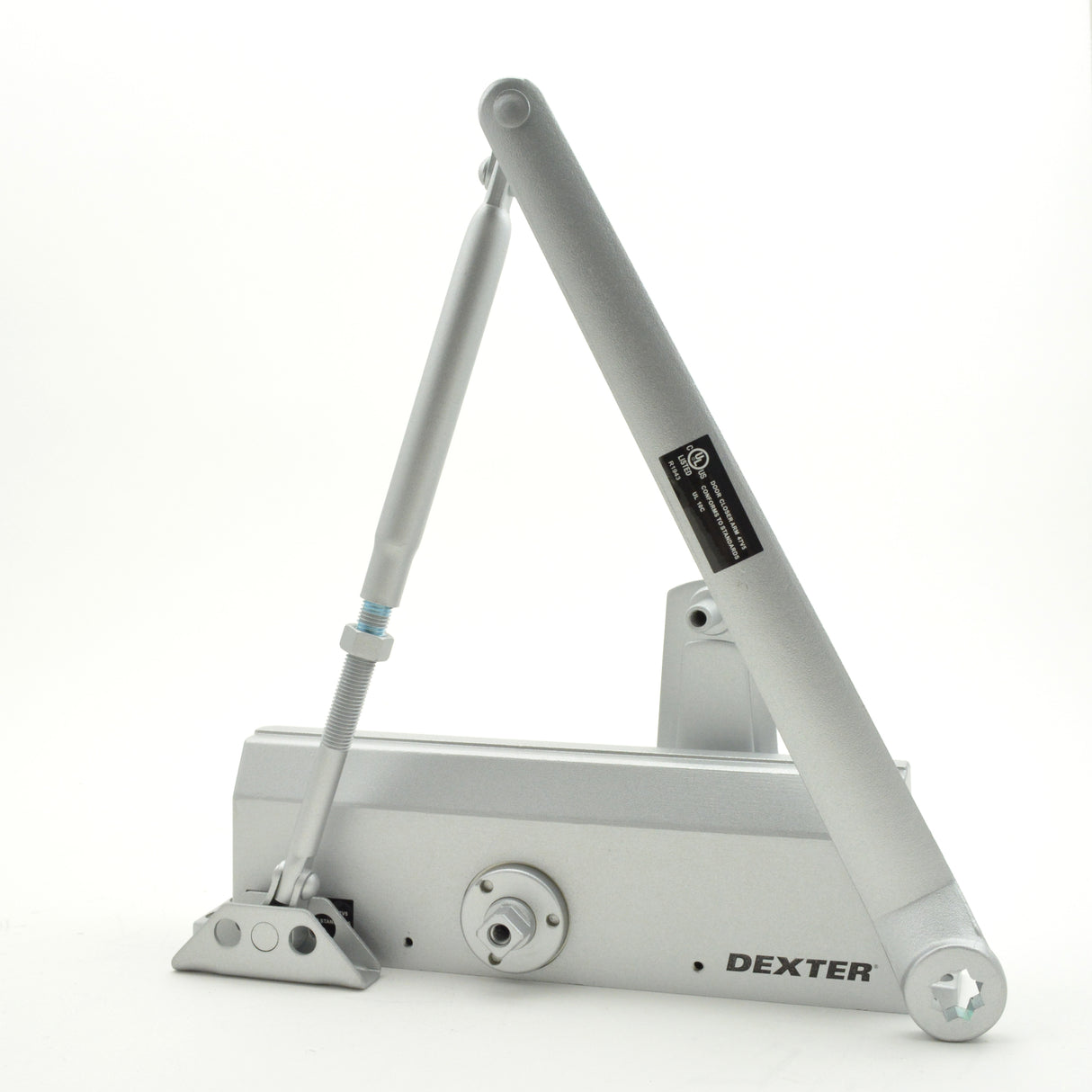 Dexter Commercial DCL2000STDLESSRWPAALUM Light Duty Surface Mount Door Closer Less Cover with Regular Arm Aluminum Finish