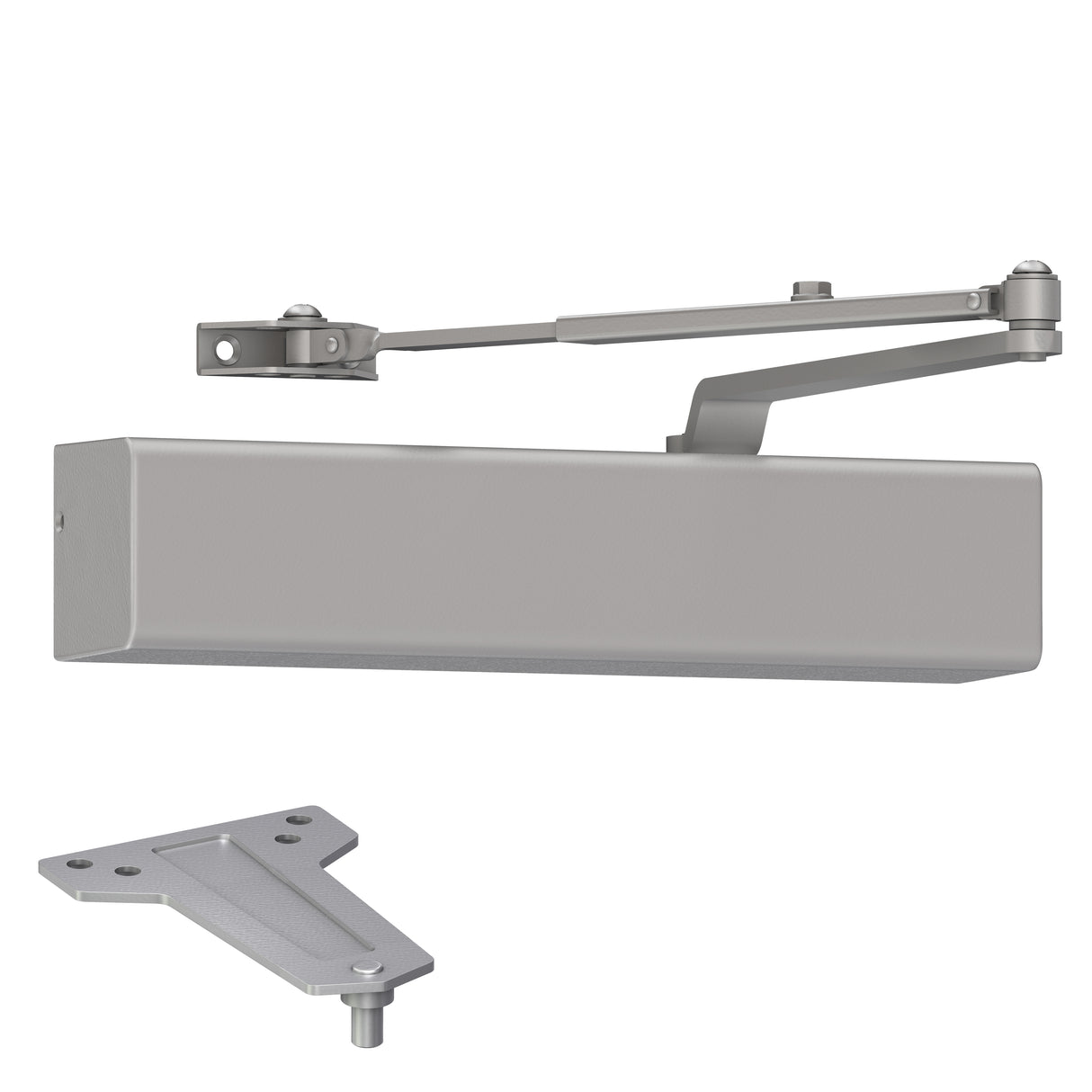 Dexter Commercial DCM1000STDFULLRWPAALUM Medium Duty Surface Mount Door Closer with Full Cover and Regular Arm Aluminum Finish