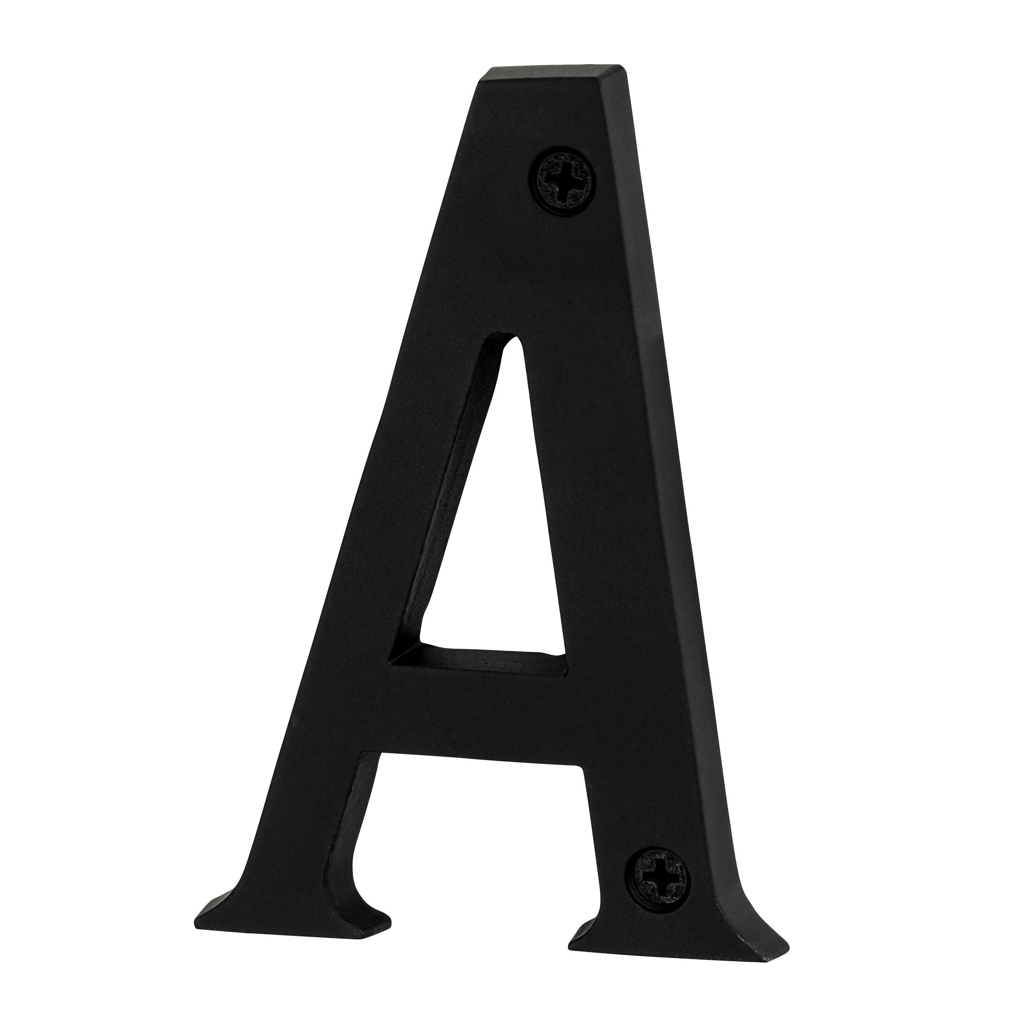 Pamex DD074SABL 4" Heavy Duty House Letter A Matte Black Finish Main image