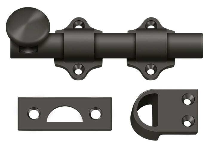 Deltana DDB425U10B 4" Dutch Door Bolt; Heavy Duty; Oil Rubbed Bronze Finish Main image