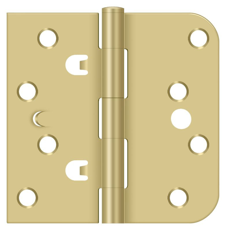 Deltana DE44058TT4 4" x 4" x 5/8" x SQ Hinge; Satin Brass Finish Main image