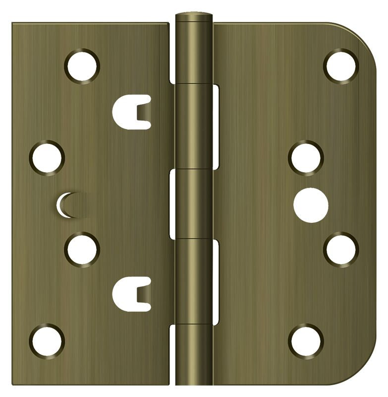 Deltana DE44058TT5 4" x 4" x 5/8" x SQ Hinge; Antique Brass Finish Main image