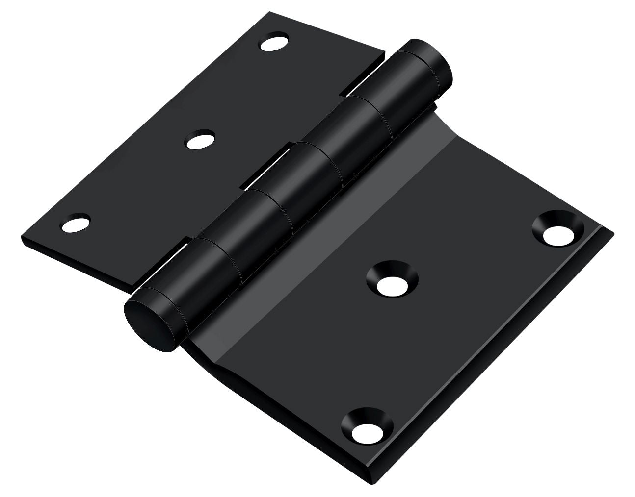 Deltana DHS3035U19 3" x 3-1/2" Half Surface Hinge; Black Finish Main image