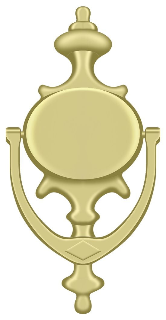 Deltana DK854U3 Door Knocker; Imperial; Bright Brass Finish
