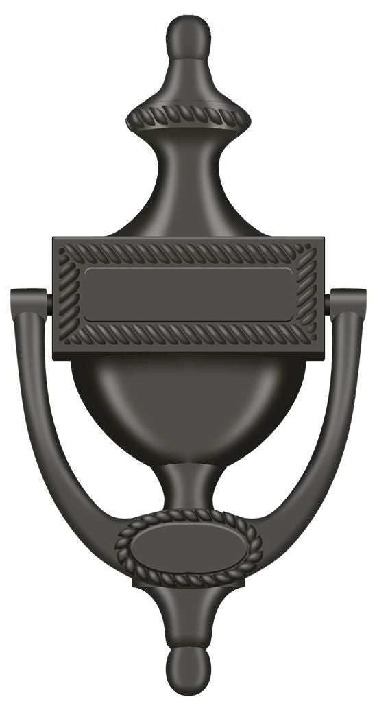 Deltana DKR75U10B Door Knocker; Victorian Rope; Oil Rubbed Bronze Finish