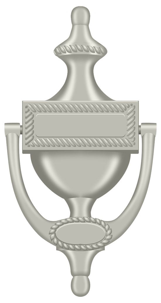 Deltana DKR75U15 Door Knocker; Victorian Rope; Satin Nickel Finish Main image