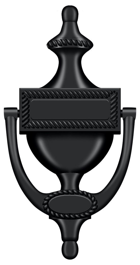 Deltana DKR75U19 Door Knocker; Victorian Rope; Black Finish Main image