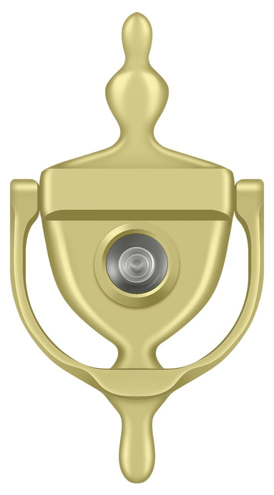 Deltana DKV630U3 Door Knocker-Viewer; Bright Brass Finish