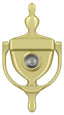 Deltana DKV630U3 Door Knocker-Viewer; Bright Brass Finish