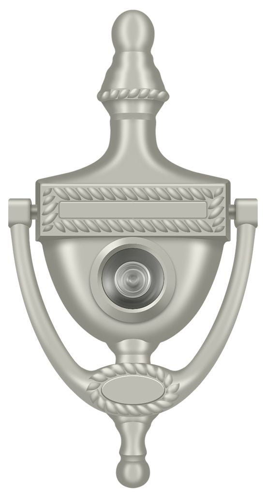 Deltana DKV6RU15 Door Knocker-Viewer; Victorian Rope; Satin Nickel Finish